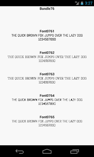 Fonts for FlipFont 76