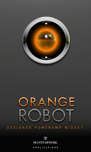 Poweramp Widget Orange Robot