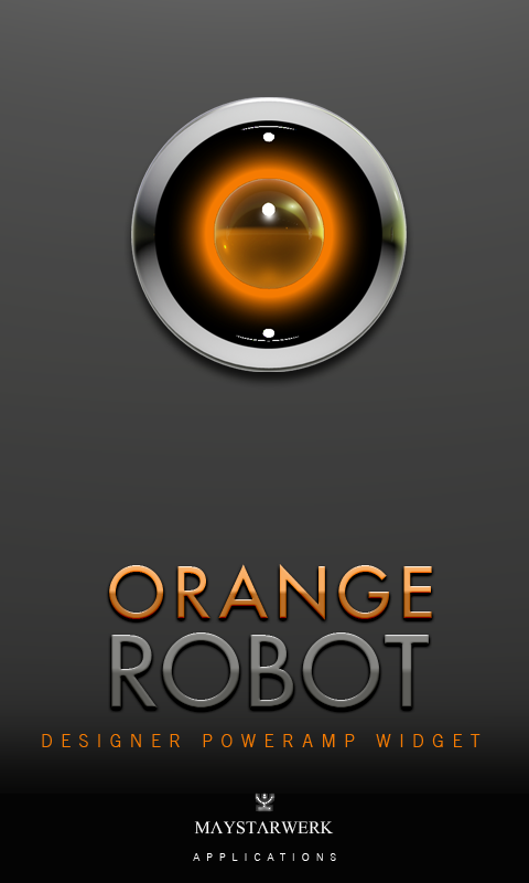 Poweramp Widget Orange Robot Screen 3