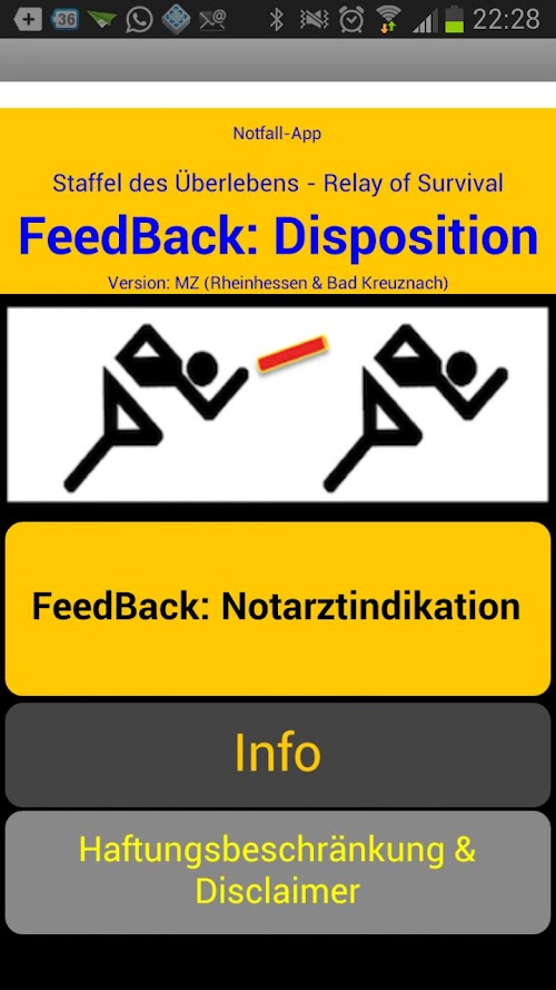 Android application NotfallApp Indikat. Notarzt MZ screenshort