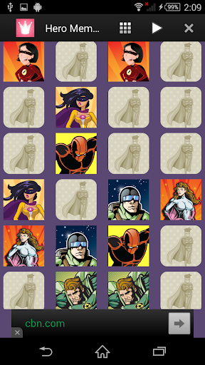 Super Hero Memory Game