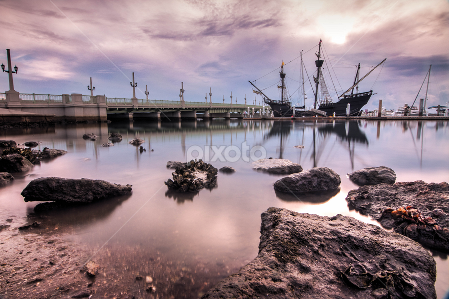 smooth morning by Mike Pedigo - Transportation Boats