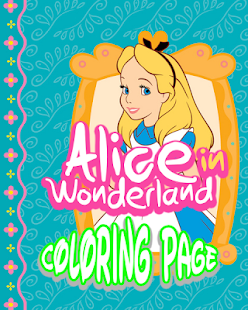 Girl In Wonderland Coloring