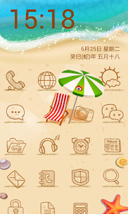 Launcher 8 theme Summer beach Screenshots 0