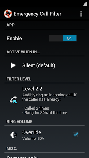 Emergency Call Filter