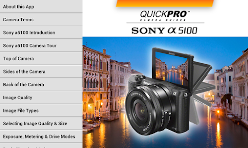 Android application Sony a5100 from QuickPro screenshort