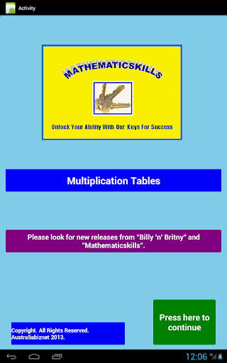 免費下載教育APP|Multiplication Tables Free app開箱文|APP開箱王