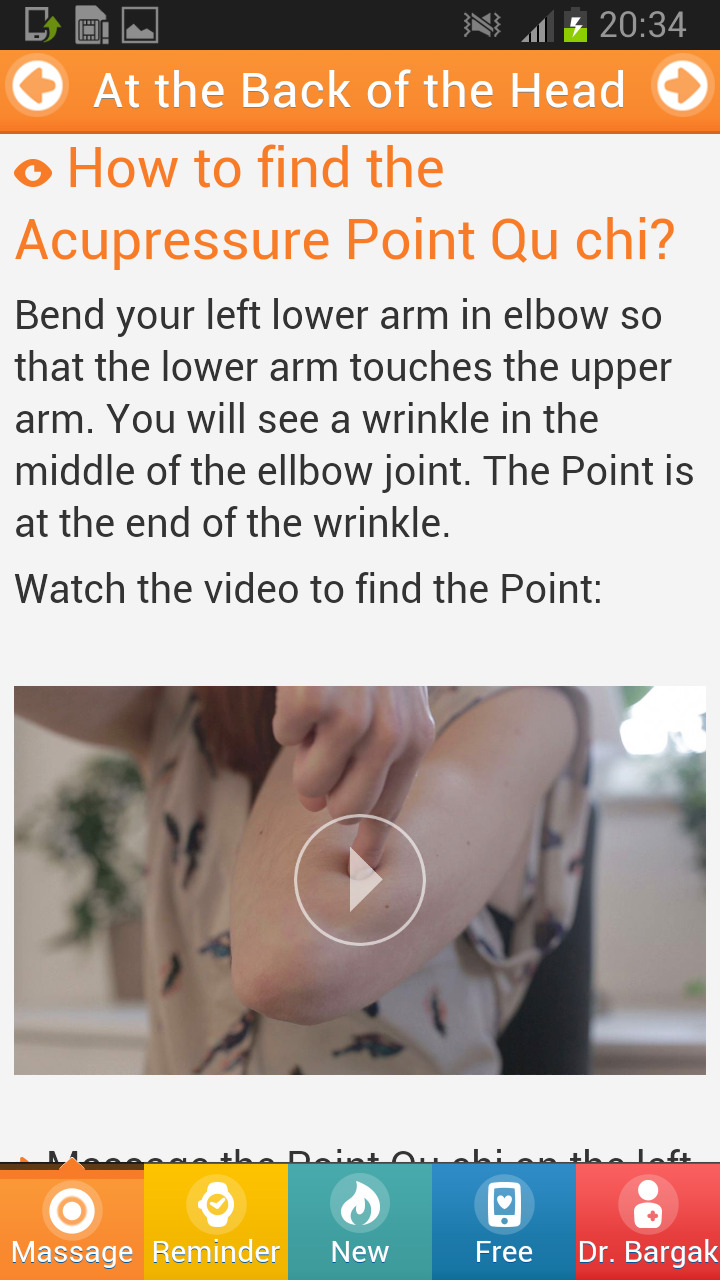 Acupressure Against Headache Screen 3