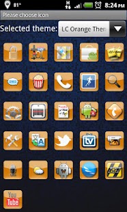 LC Orange Go Launcher EX Theme