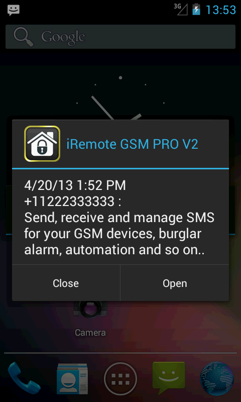 iRemote GSM PRO Screen 2