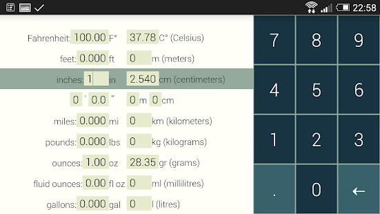 US/Metric unit converter Screenshots 3