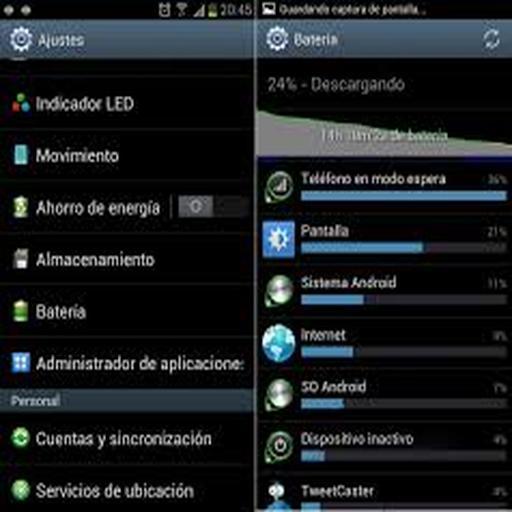 Aumentar baterias en android