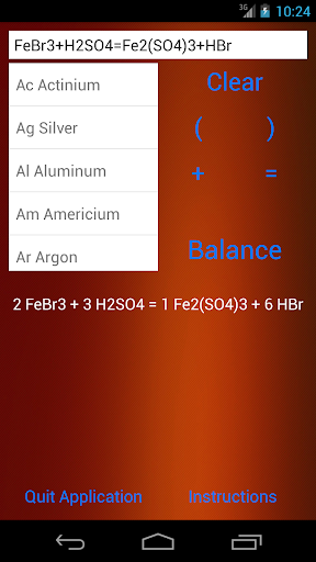 ChemBal Chem Equation Balancer