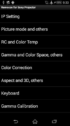 Calibration for Sony Projector