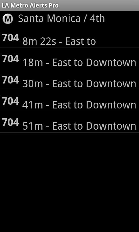 LA Metro Alerts Pro Screen 3