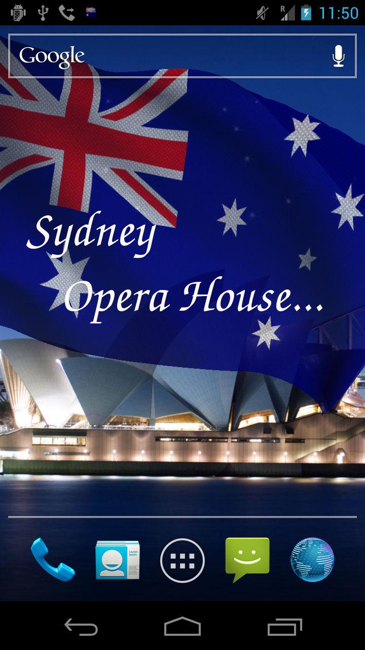3D Australia Flag Screen 3