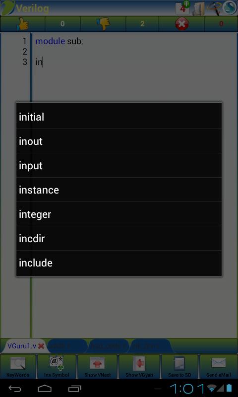 VGuru Verilog Basic Full Ver Screen 1