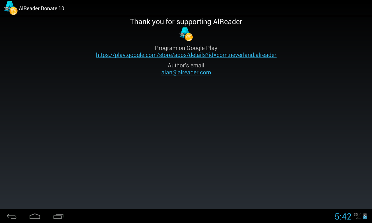 AlReader - поддержка 10 — приложение на Android
