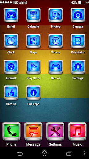 Blue iOS 7 Theme Launcher 3D