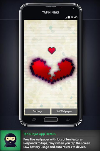 8-Bit Hearts 3D Live Wallpaper