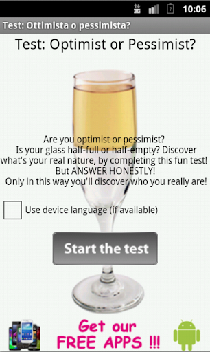 Optimism Pessimist Test