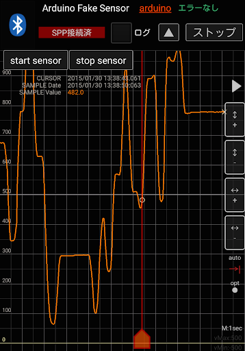 VisualLogger Bluetooth端末 グラフ