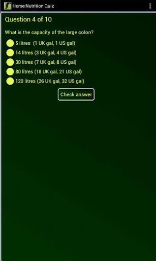 Horse Nutrition Quiz