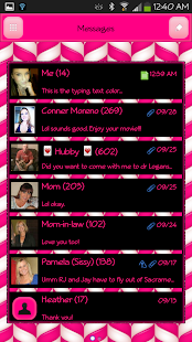 Download GO SMS - Candy Cane Pink APK for PC