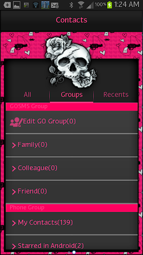 【免費個人化App】GO SMS - Rose Skulls 3-APP點子