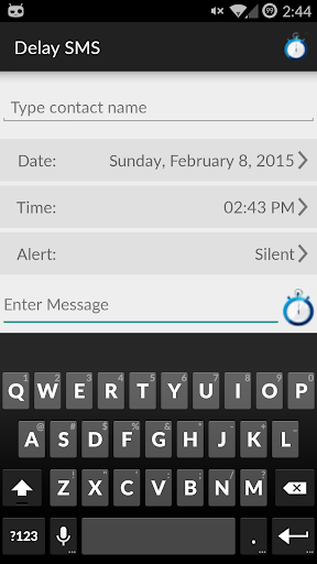 DelaySms: Schedule text