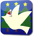 Christmas Text Bird logo