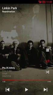 Download Red Holo ICS UberMusic Skin APK