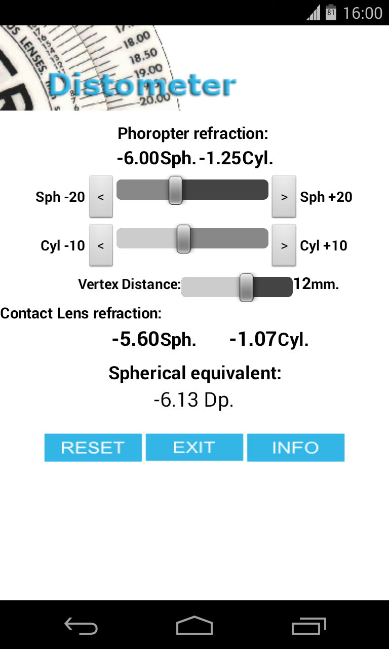 DISTOMETER Screen 2