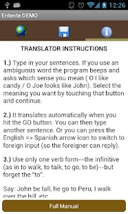 Entente Translator Demo Screenshots 2