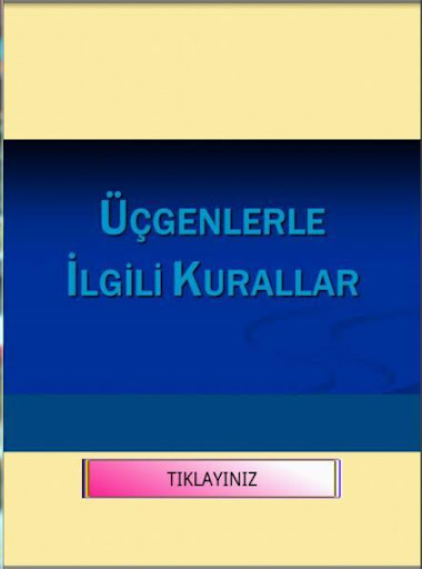 SBS YGS KPSS ÜCGENLER KURALLAR