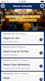 Warner University Events poster 2