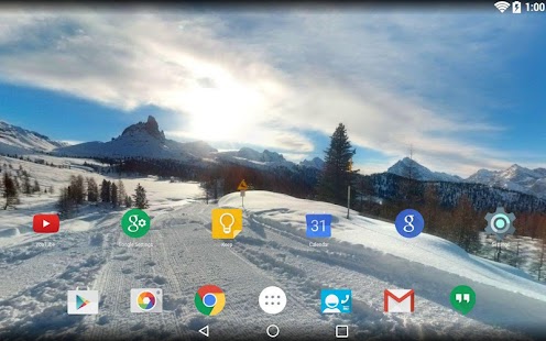 download Panorama Wallpaper:Snowy Mntns free