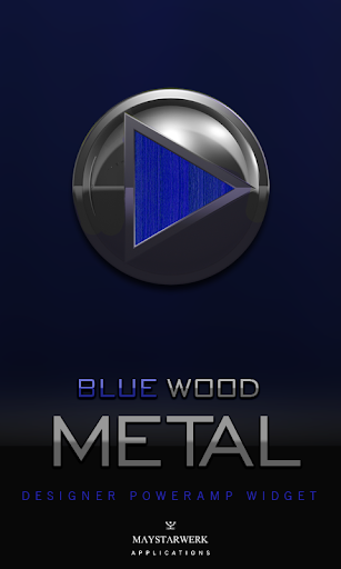 Poweramp Widget Blue Wood Meta