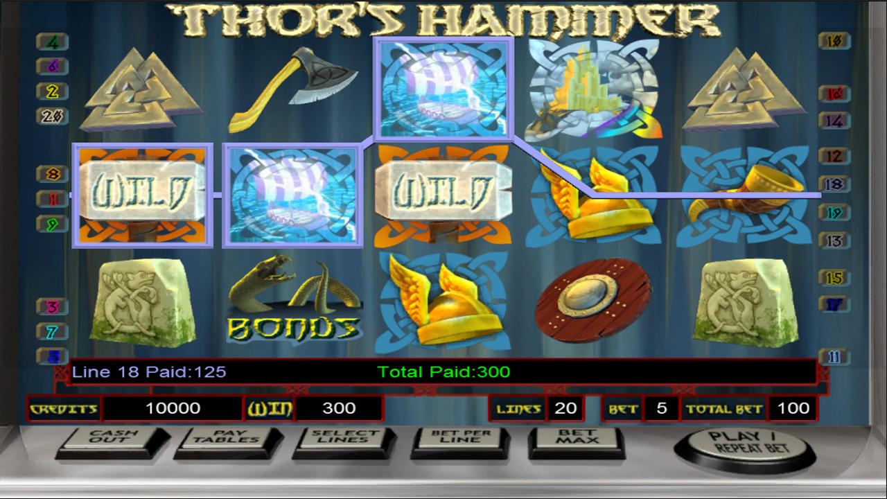 Android application Thors Hammer HD Slot Machine screenshort
