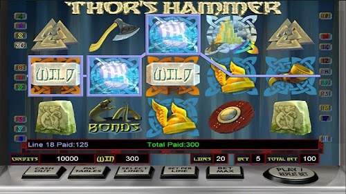 Android application Thors Hammer HD Slot Machine screenshort