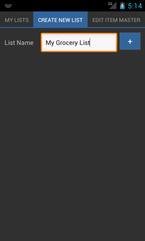Android application Shopping List screenshort