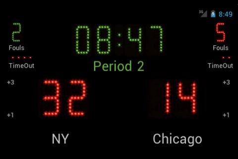 Android application Scoreboard +++ screenshort