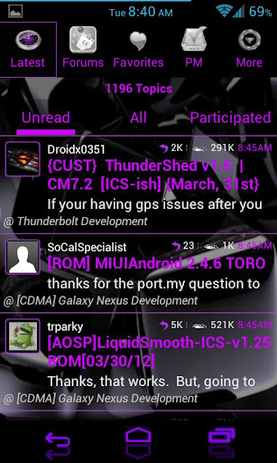 Xparent Tapatalk Purple 2.0.1 APK