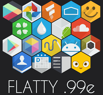 Flatty - A Flat Hex Icon Pack - screenshot thumbnail