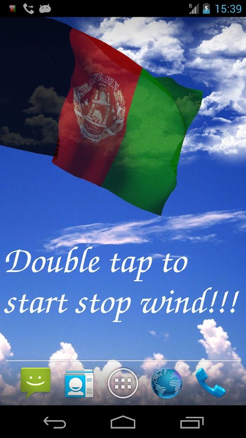 Android application 3D Afghanistan Flag + screenshort