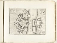Plattegrond van Huningue, ca. 1702