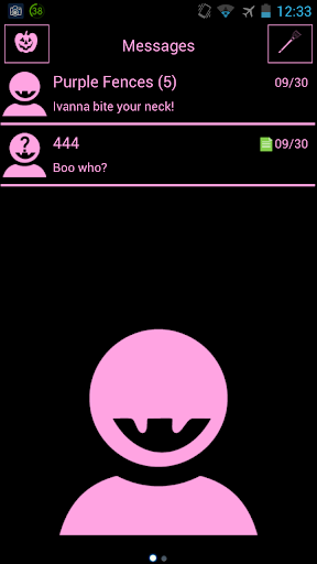 Mr Fang Pink Halloween Go SMS