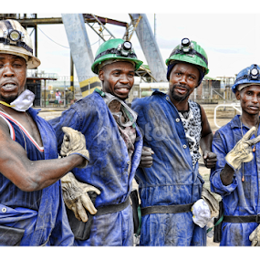 Men at Work by Morne van Tonder - People Portraits of Men
