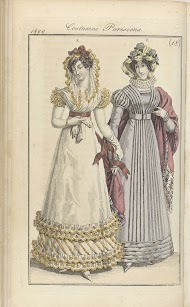 Journal des Dames et des Modes, editie Frankfurt 28 Avril 1822, Costumes Parisiens (18)
