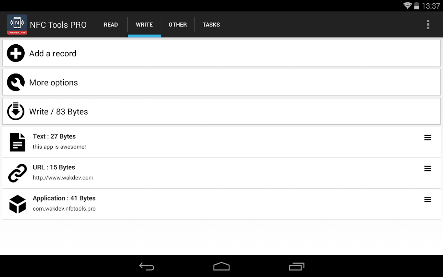NFC Tools Pro Edition Android Apps on Google Play